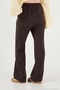 Cotton Tied Relaxed Fit High Waist Wide Leg Muslin Trousers Women's Pants 5866663 - 7