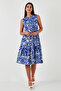 Patterned Regular Fit Sleeveless Dress Women's Dress 5865731 - 5