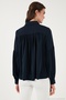 Regular Fit Stitching Detailed Straight Collar Balloon Sleeve Shirt Women's Shirt 611Go00003 - 6