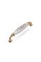 5 Pieces 128 Mm Porcelain Bud Furniture Handle - Gold Gilt Pattern - 2