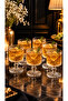 6-Piece Footed Crystal Glass Soft Drink Cocktail Glass 280ml