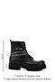 Women's Black Zippered Genuine Leather Boots - 2