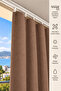 Balcony Curtain Enxboy Optional Lace-Up Balcony Tarpaulin Plain Brown Ty801-2 - 6