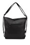 Women/Girls Black Long Strap Shoulder and Backpack - 5