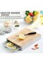 Wooden Cutting Board with Pull-Out Storage Tray,Multi-Function,Anti-Skid & Hangable,Grey - 2