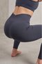 Women's High Waist Push up Gathering Seamless Sports Leggings Yoga Pilates Fitness - Smoked - 2