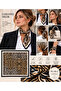 Women's Satin Scarf 60X60 cm |   Patterned Square Scarf, Neck Hair Bag Accessory – Safari - 4