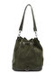 Women's Khaki Suede Drawstring Shoulder and Backpack - 5