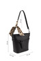 Women's Black Long Strap Shoulder Bag - 3