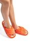 Orange Plush Cross Women's House Slippers - 36/41