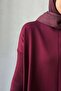 Mira Mercerized Hijab Tunic - Burgundy - 2