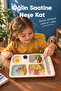 6-Compartment Melamine Children's Plate - Food Plate - Extra Durable Bpa Free Nutrition Plate - Güneş - 3