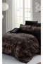 Leopard Patterned Cotton Satin Duvet Cover Set with Elastic Sheet – Double Size | Premium Print - 2