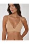 Seamless/No-Seam Underwire Covered Triangle Strap Knitted Bra - 2