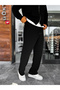 Black Waffle Fabric Basic Tracksuit Mrk-2871 - 4