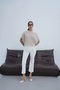 Women's Beige Lace Detailed Knitwear Blouse - 2