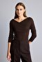 Slim Fit Wrap Collar Ribbed T-Shirt (26 Au) - 3