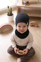 Black Rib Beanie Neck Collar Set - 2
