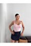 Pink Snap Fastener Adjustable Strap Bodysuit