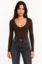 Women's V-Neck Snap Bodysuit - 2