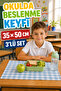 Stain-Proof and Liquid-Proof Lunch Mat 35×50 cm – Set of 3 for Primary School and Kindergarten