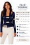 Women's Navy Blue Lace Strap Detailed U-Neck Long Sleeve Blouse - 5