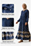 Viscose Fabric Polka Dot Layered Dress 5587-05 Indigo