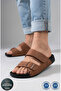 Madrid 4 Season Anatomical Sole Velcro Adjustable Men's Slippers 5001 Tan
