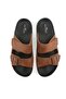 Madrid 4 Season Anatomical Sole Velcro Adjustable Men's Slippers 5001 Tan - 6