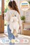 Cat Backpack Large Size Yellow Plush Figured Zippered Children's Bag 30 X 20 X 15 cm