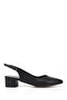 Women's Black Pointed Toe Open Back Shoes