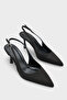 Moina Pointed Toe Mid-Heeled Women's Shoes with Back Strap