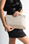Satin Labyrinth Patterned Paris Women's Clutch Bag - 5