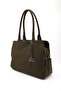 Women's Khaki Suede Long Strap Hand and Shoulder Bag - 4