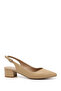 Women's Nude Pointed Toe Open Back Shoes