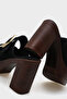 Marje Platform Suede Single Strap Women's Slippers - 4