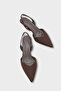 Esmerelda Pointed Toe Women's Shoes with Back Strap and Medium Heel - 5