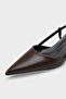 Vitoria Pointed Toe Medium Heel Women's Shoes with Square Back Strap - 2