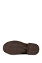 Women's Brown Zippered Thick Heeled Boots - 6