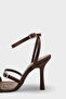 Connie Flat Toe Ankle Strap Stone Buckle Medium Heel Women's Shoes - 3