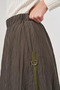 Crush Skirt Khaki with Metal Accessories - 6