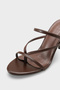 Vinnie Round Toe Luxury Medium Heeled Flip Flops Stylish Women's Slipper - 2