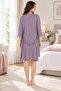 Women's 95% Viscose Polka Dot Patterned Dressing Gown & Nightgown Set - 6