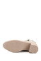 Women's Beige Zippered Thick Heeled Genuine Leather Boots - 5