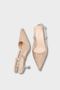 Vitoria Pointed Toe Medium Heel Women's Shoes with Square Back Strap - 4