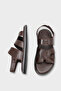 Axel Comfortable Genuine Leather Men's Sandals with Open Toe and Back Strap - 3