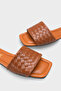 Knitted Patterned Short Heeled Women's Slippers - 3
