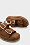 Denice Wedge Heeled Double Strap Buckle Women's Sandals - 3