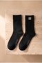 Face Patterned Black Women's Socks - 3