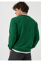 Sento Green Crew Neck 100% Cotton Embroidered Standard Fit Men's Knitwear - 3